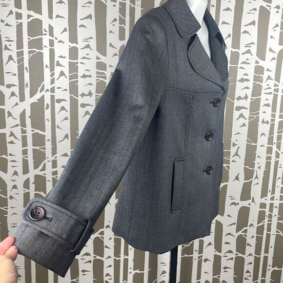 Pendleton 100% Virgin Wool Peacoat Blazer Herringbone Stripe 12 - Picture 2 of 16